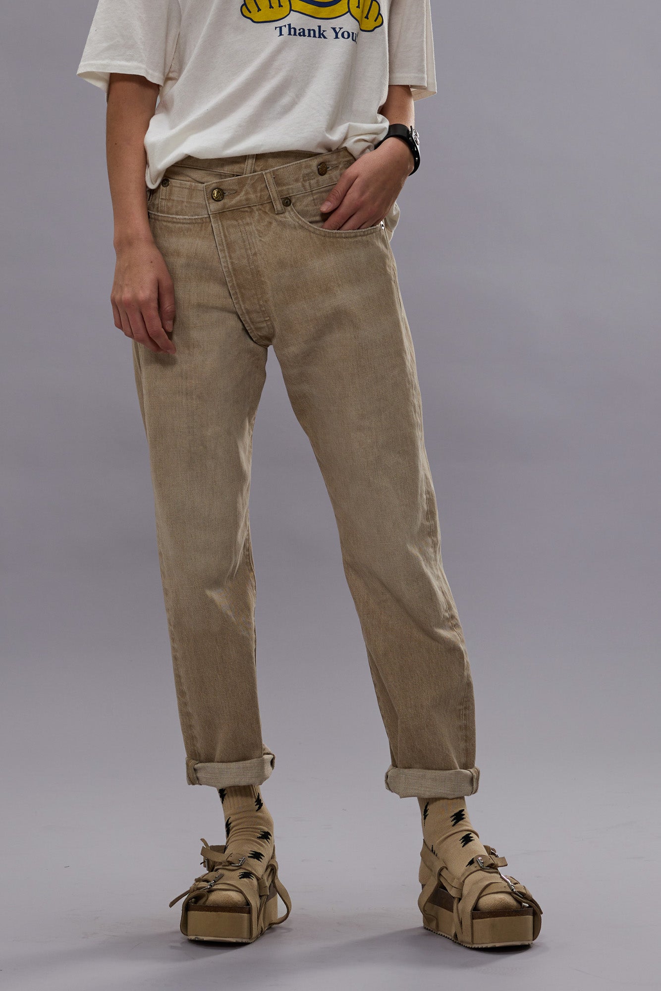 CROSSOVER JEAN - HARLYN KHAKI - R13