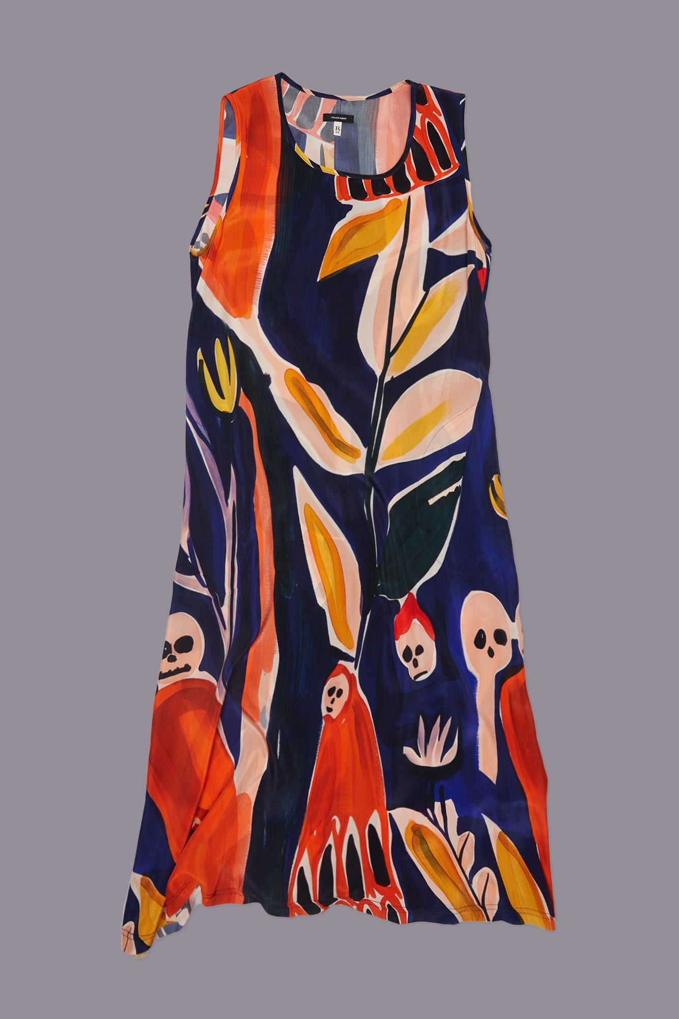SLEEVELESS MIDI - MULTICOLOR PRINT - R13