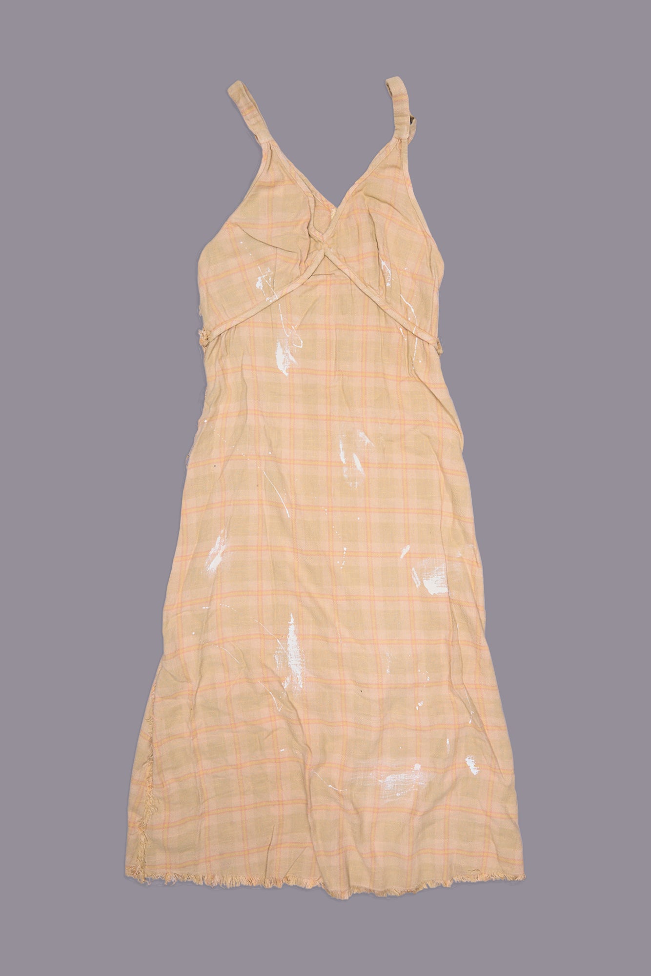 GRUNGE SLIP - KHAKI OVERDYE PLAID - R13