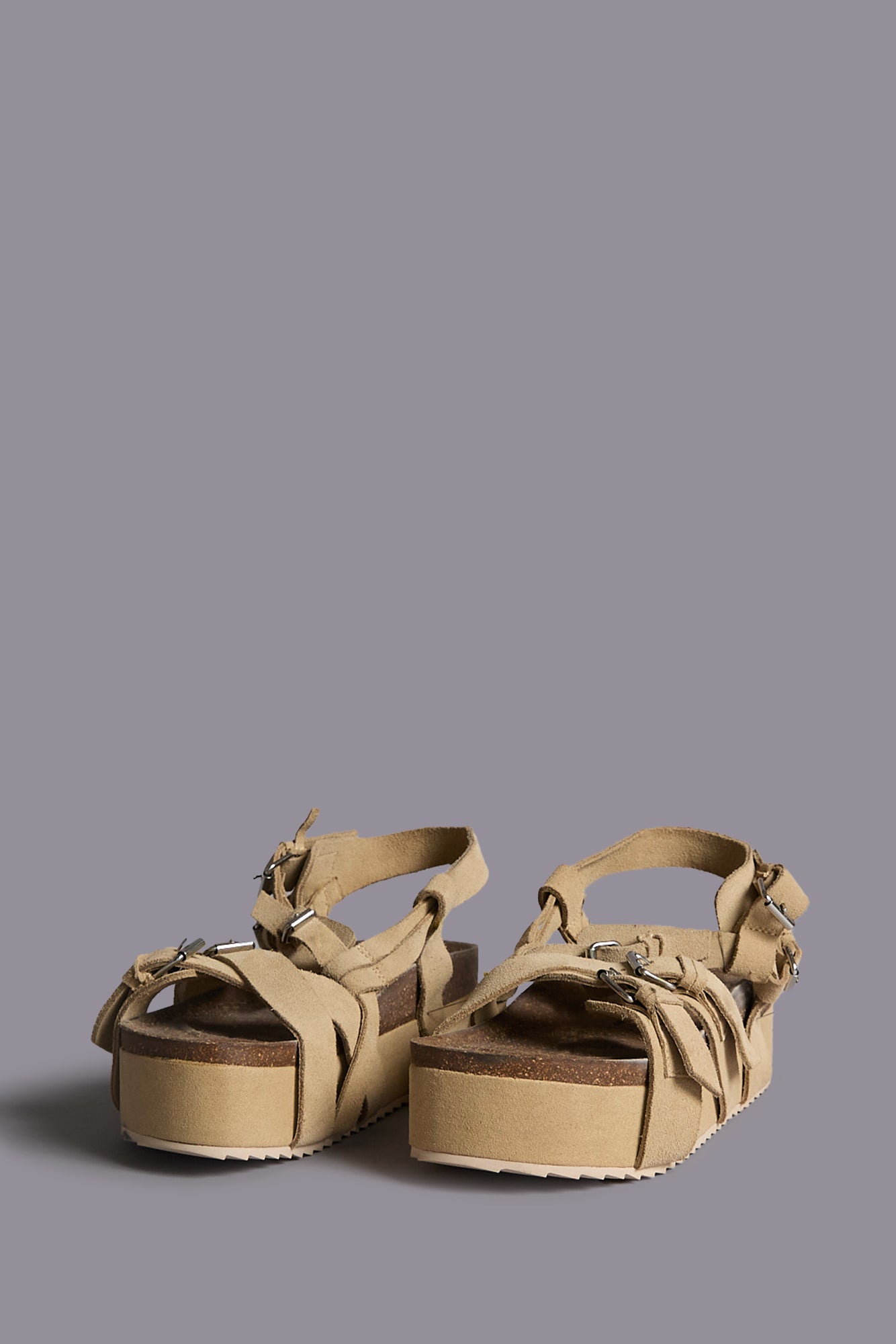 PLATFORM SANDAL - KHAKI - R13