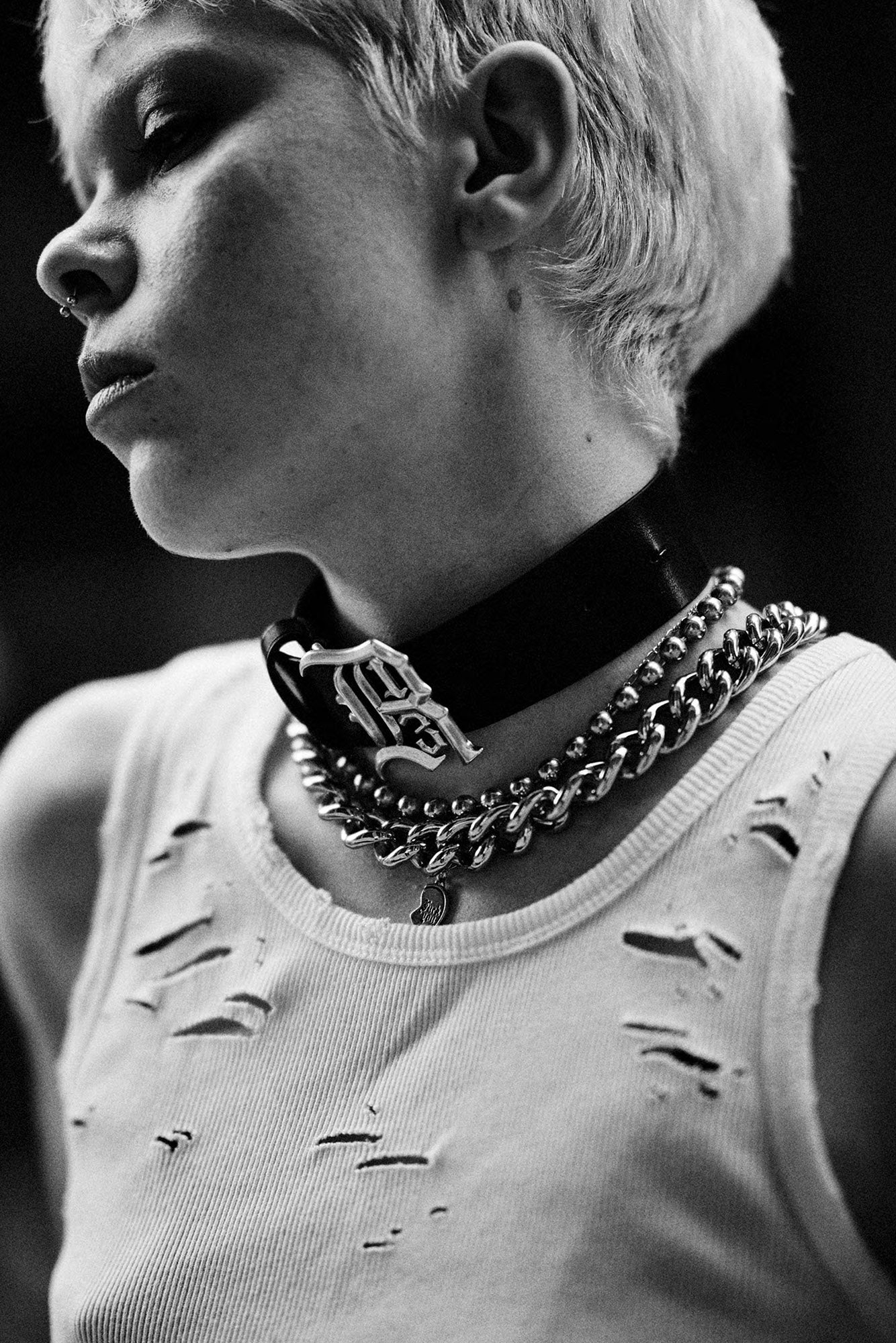 R13 CHOKER - BLACK - R13