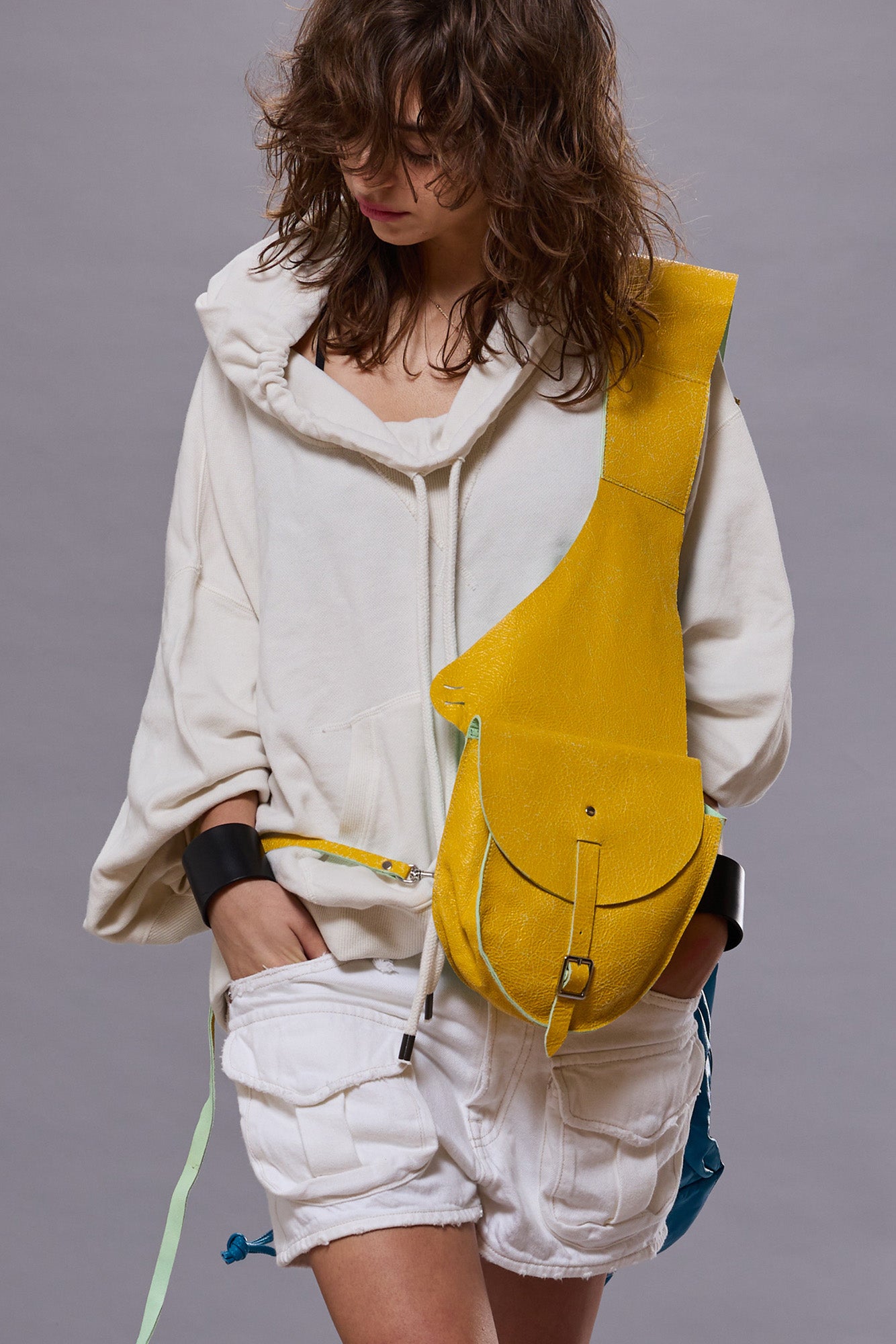 SADDLE BAG - YELLOW / AQUA - R13