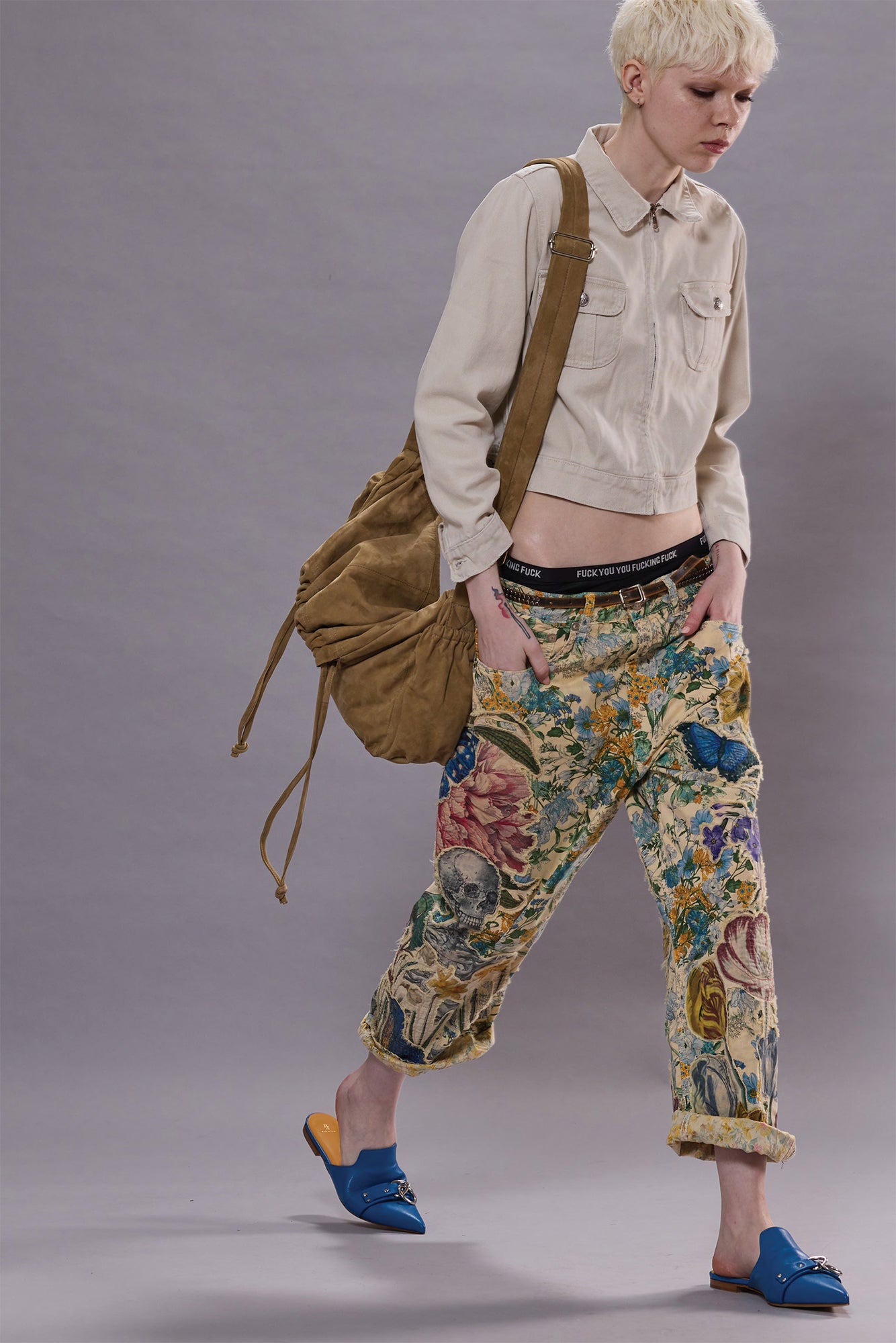 X-BOYFRIEND - APPLIQUE ECRU FLORAL